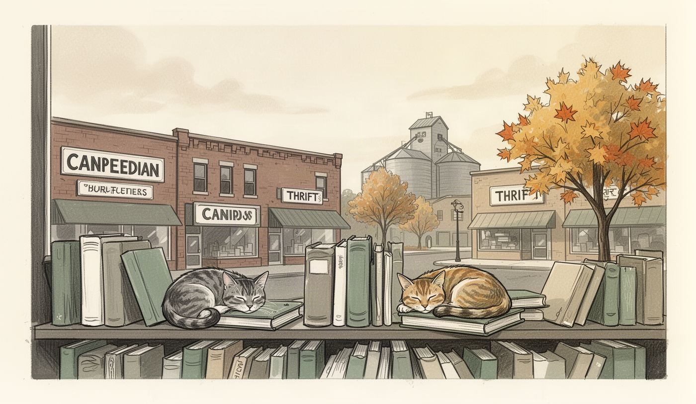 Illustration of thrift stores in Canada