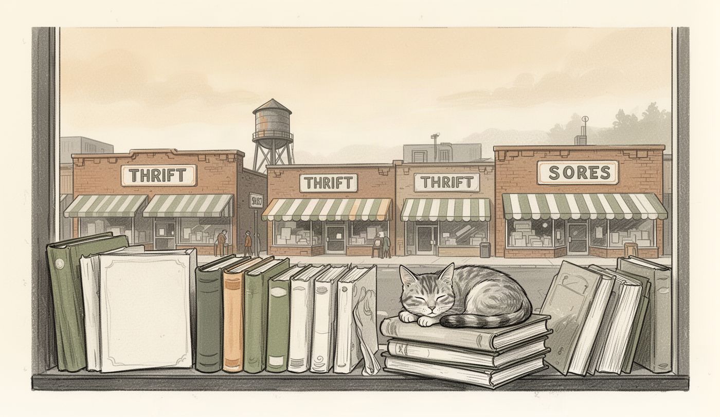 Illustration of thrift stores in United States