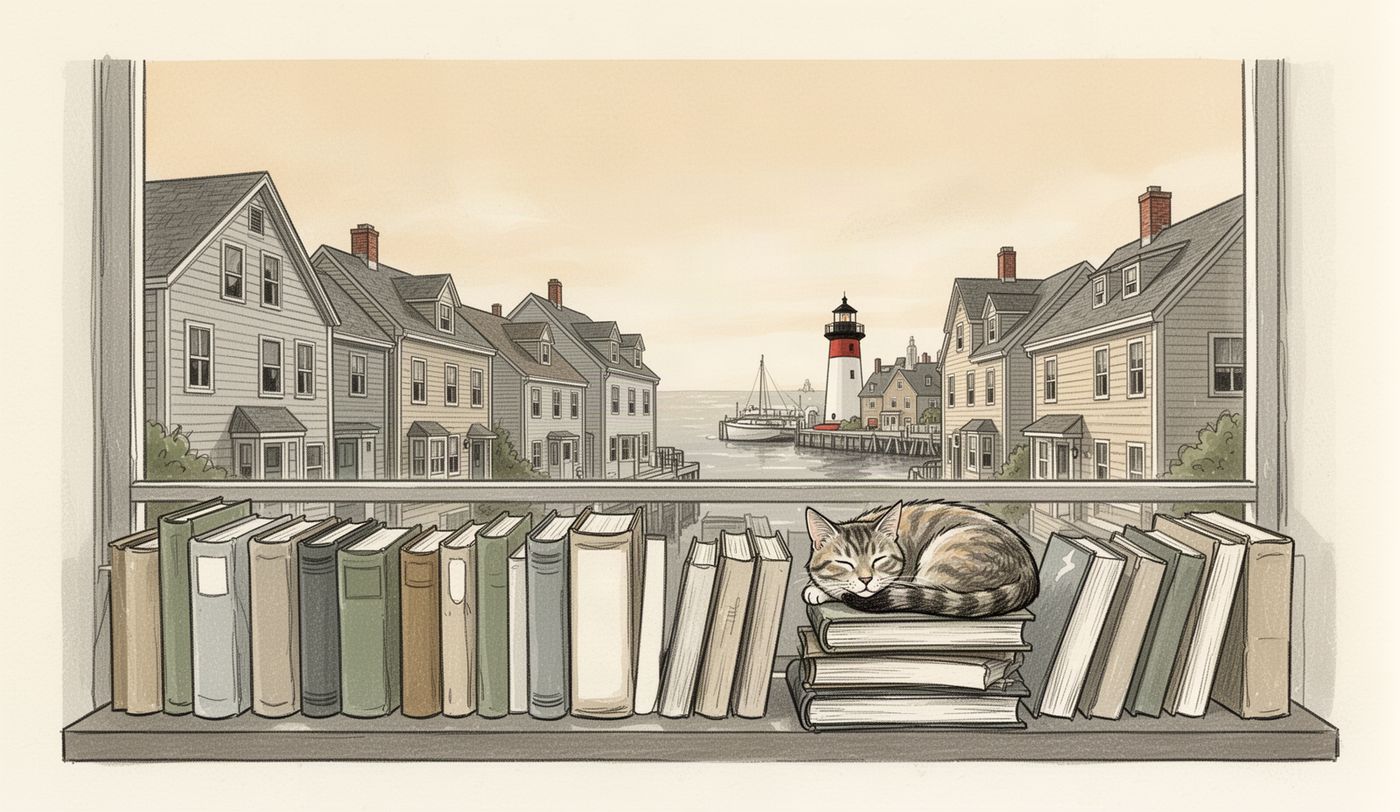 Illustration of a thrift store window in Halifax