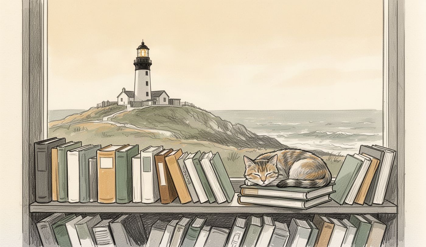 Illustration of a charity shop window in Plymouth